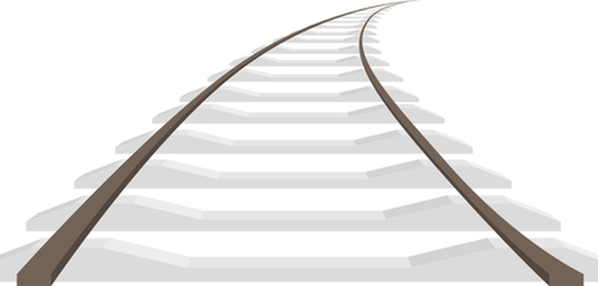 Eine Eisenbahnschiene welche ins Endlose führt