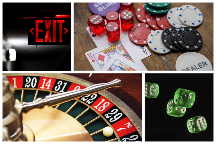 Fotocollage zur Spielsucht