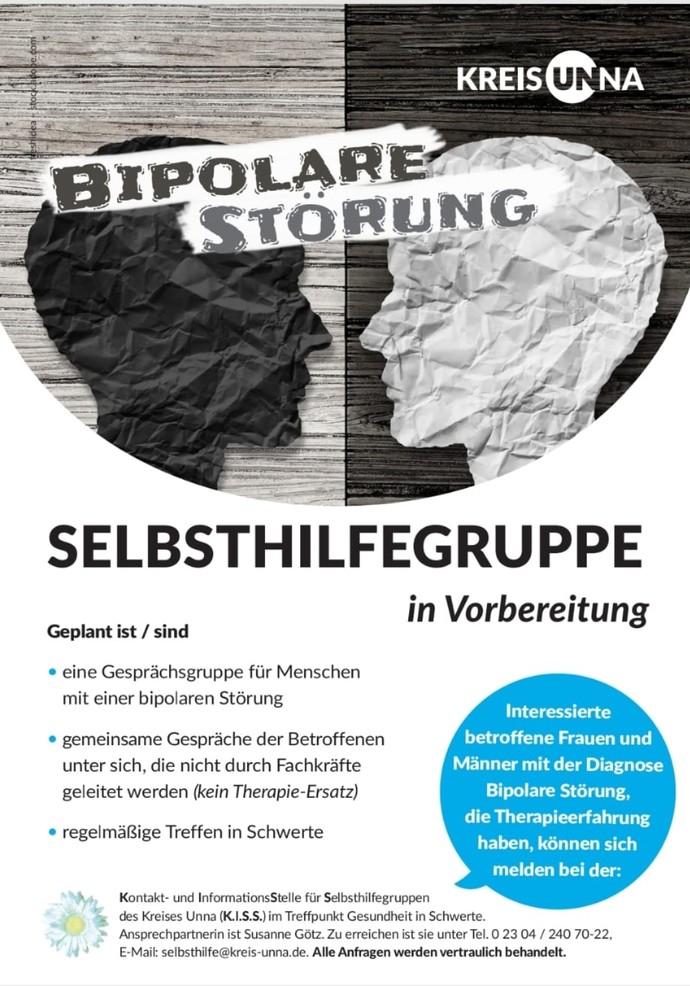 Plakat der Bipolar Selbsthilfegruppe
