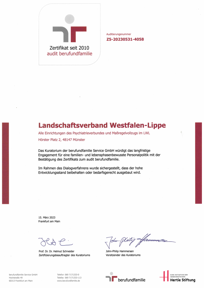 Gütesiegel Beruf und Familie