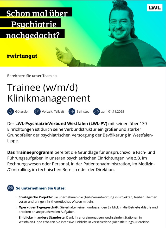 Anzeige Trainee