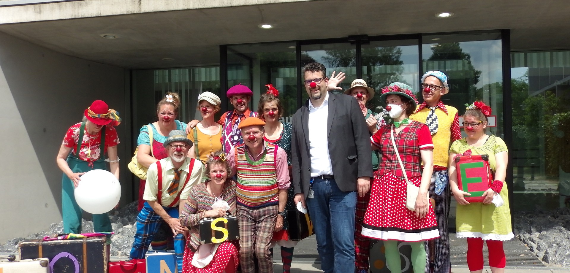 Klinikclown mit Chefarzt Uwe Johansson